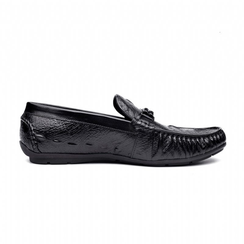 Pánské Mokasíny Luxusní Croctex Leather Brogue - Černá