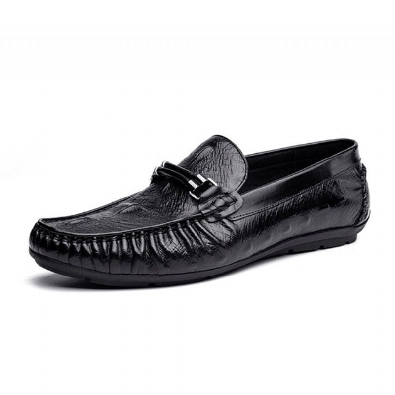 Pánské Mokasíny Luxusní Croctex Leather Brogue - Černá