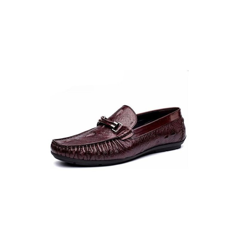 Pánské Mokasíny Luxusní Croctex Leather Brogue - Červená