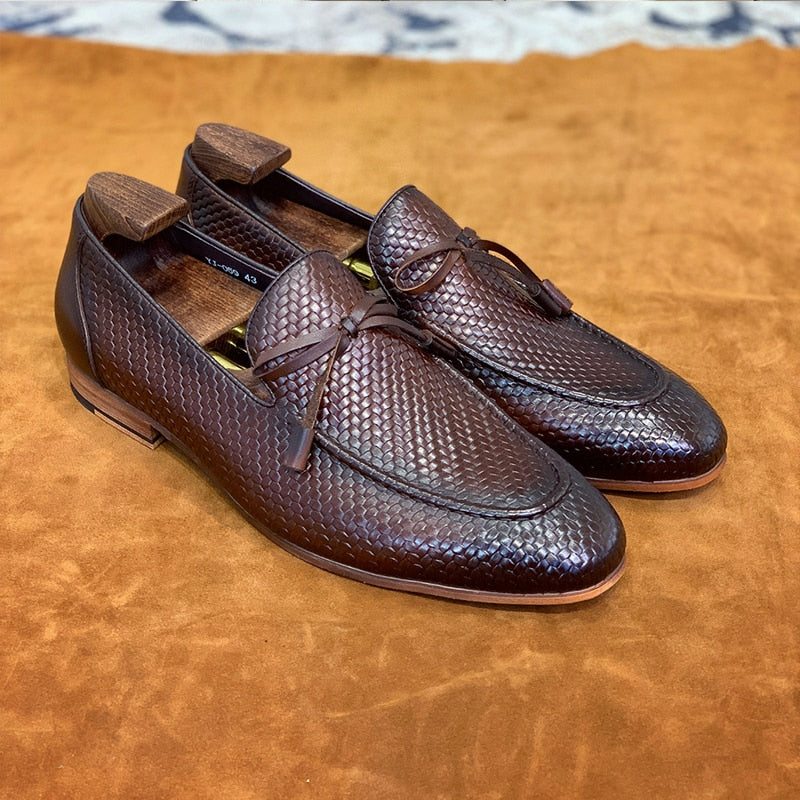 Pánské Mokasíny Luxusní Croctex Slip On - Káva