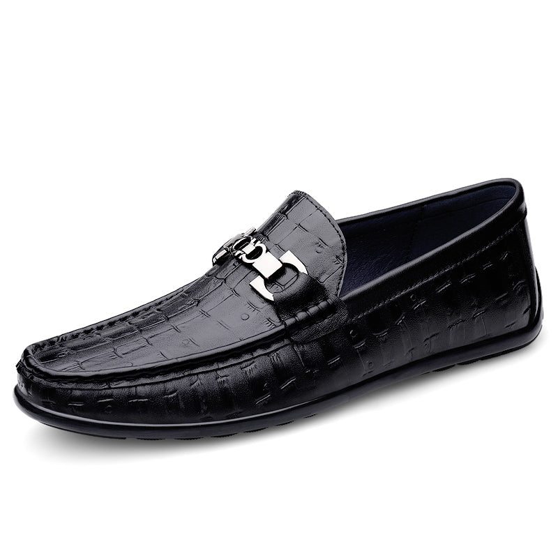 Pánské Mokasíny Modish Croctex Slip-on Driving - Černá