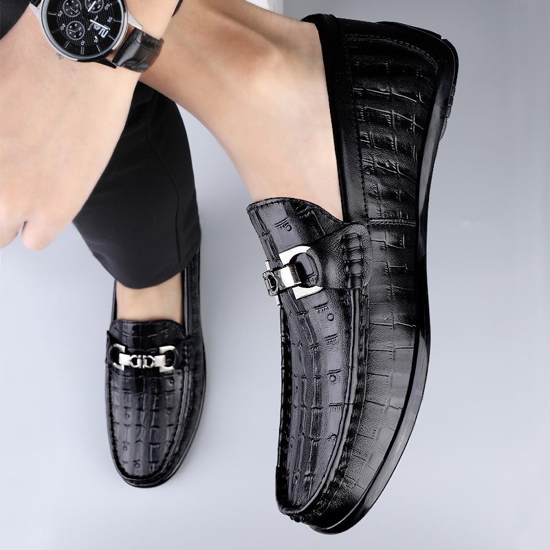 Pánské Mokasíny Modish Croctex Slip-on Driving - Černá