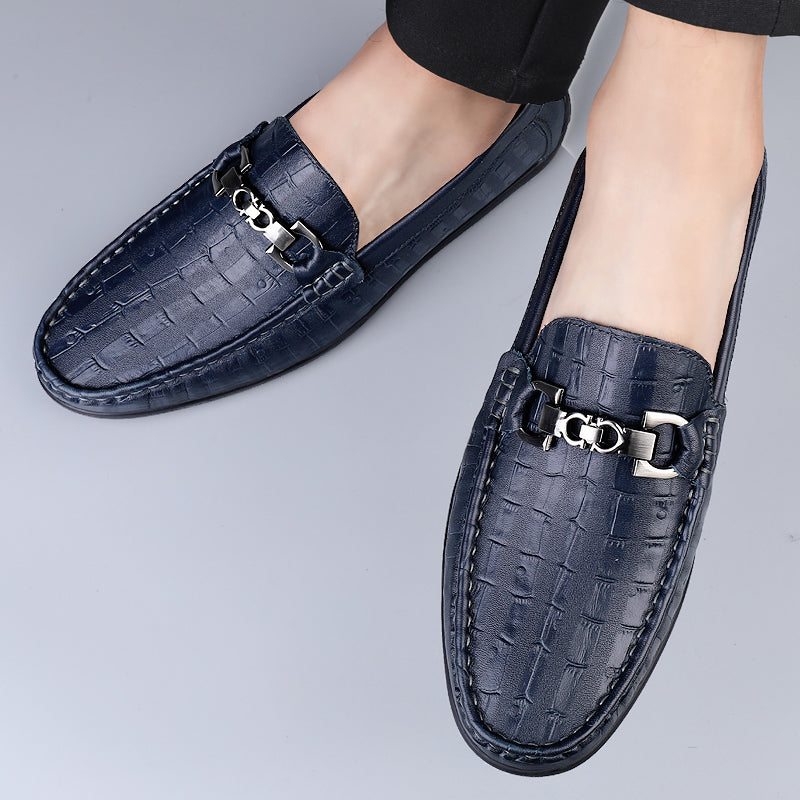 Pánské Mokasíny Modish Croctex Slip-on Driving - Modrá