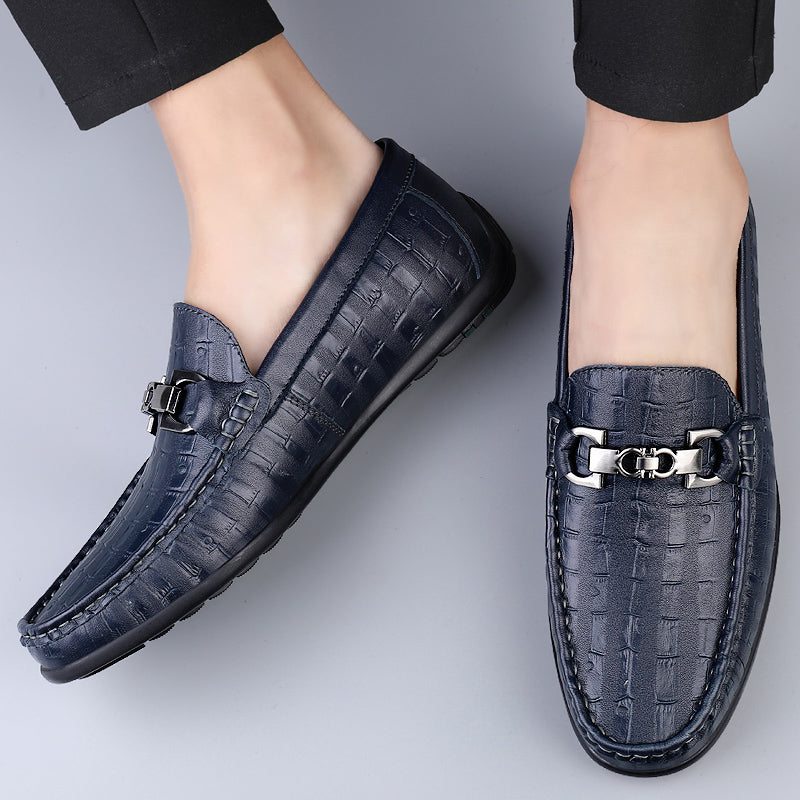 Pánské Mokasíny Modish Croctex Slip-on Driving - Modrá