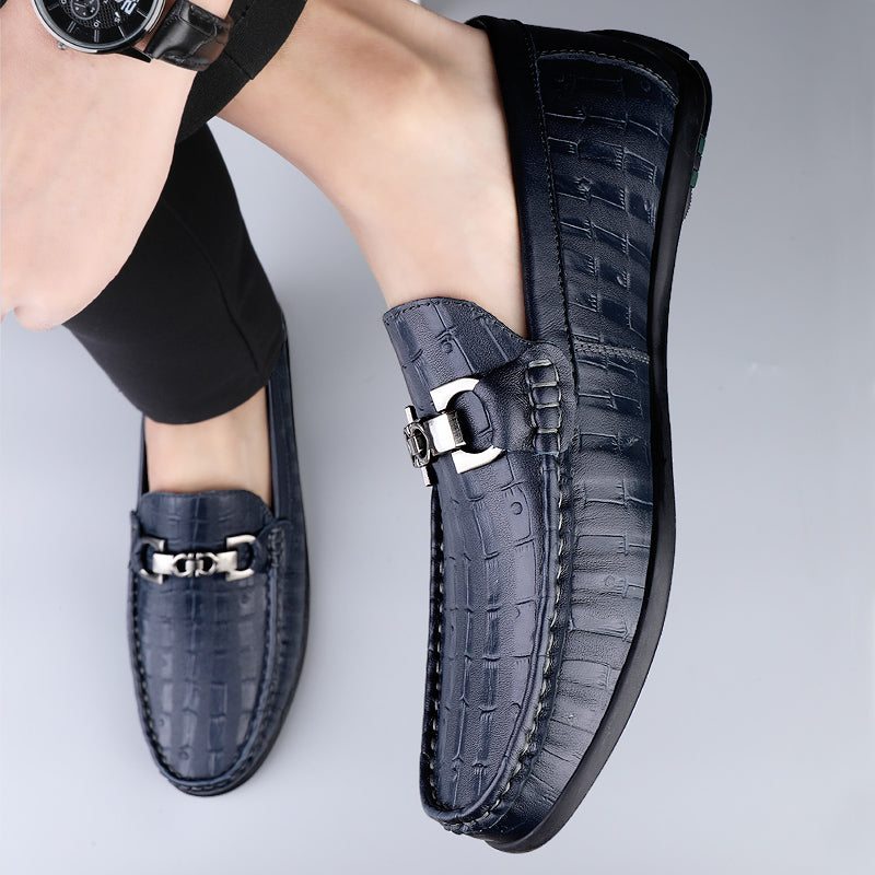 Pánské Mokasíny Modish Croctex Slip-on Driving - Modrá