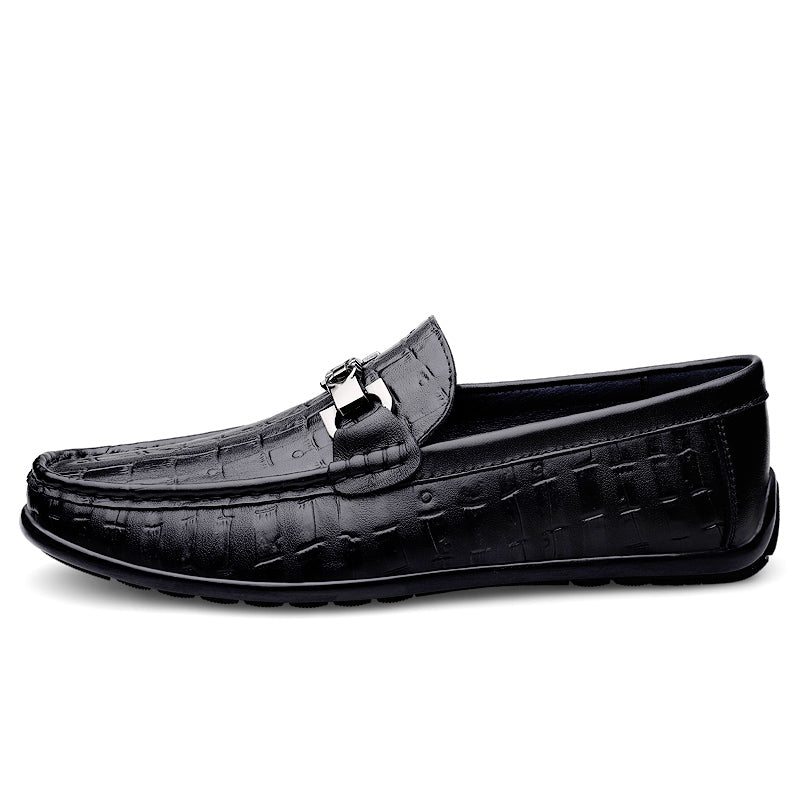 Pánské Mokasíny Modish Croctex Slip-on Driving - Černá