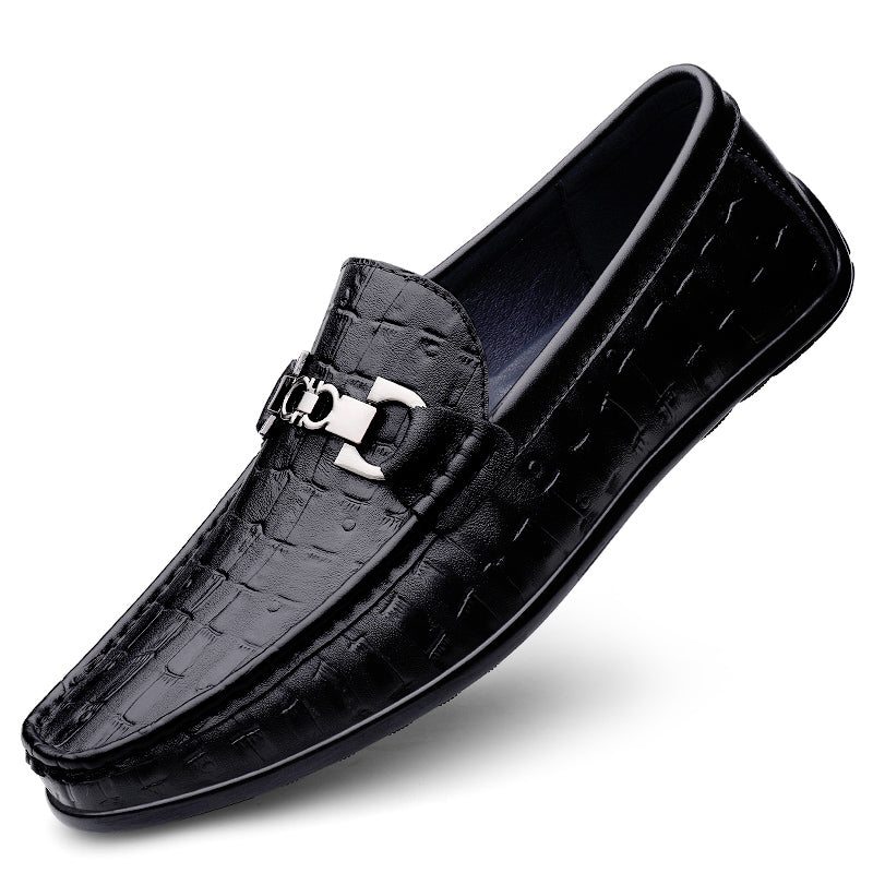 Pánské Mokasíny Modish Croctex Slip-on Driving - Černá