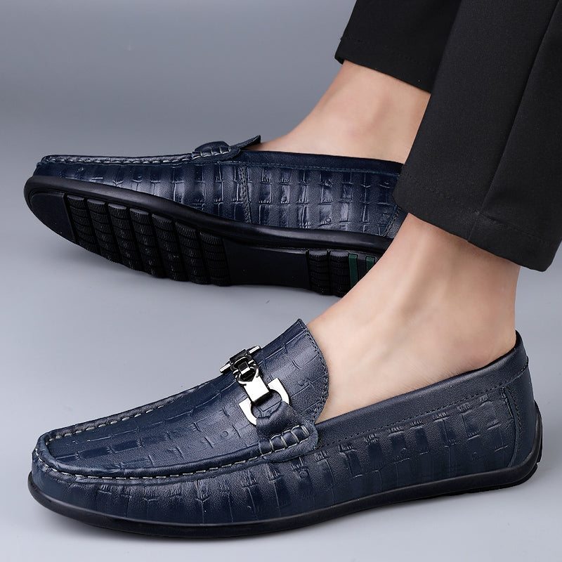 Pánské Mokasíny Modish Croctex Slip-on Driving - Modrá