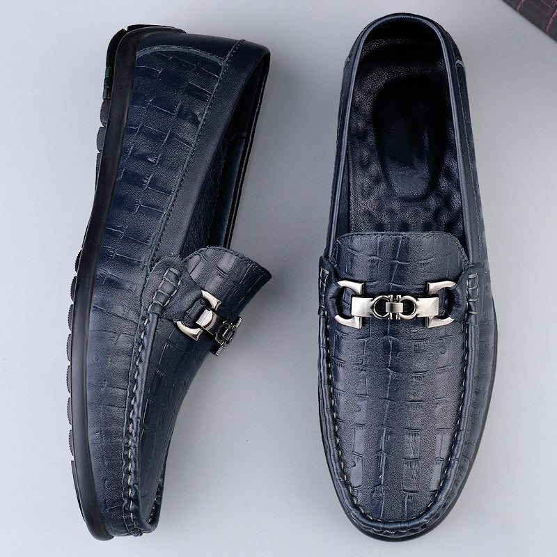 Pánské Mokasíny Modish Croctex Slip-on Driving - Modrá