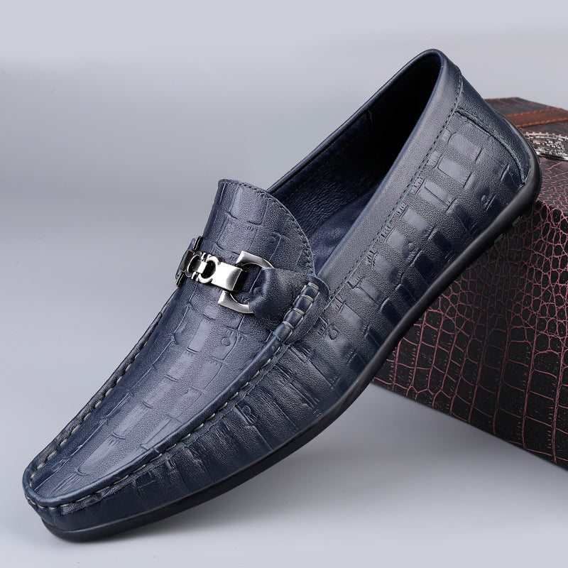 Pánské Mokasíny Modish Croctex Slip-on Driving - Modrá