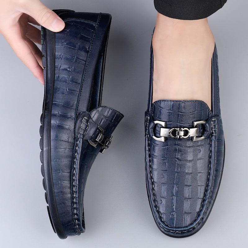 Pánské Mokasíny Modish Croctex Slip-on Driving - Modrá