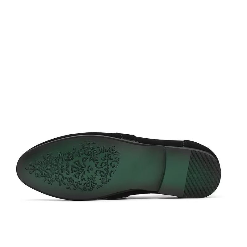 Pánské Mokasíny Modish Embossed Slip On - Černá