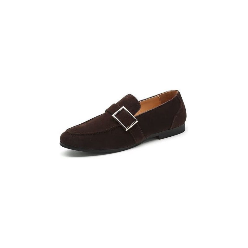 Pánské Mokasíny Modish Embossed Slip On - Káva