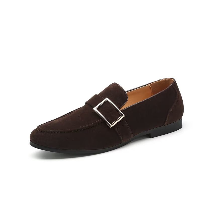 Pánské Mokasíny Modish Embossed Slip On - Káva