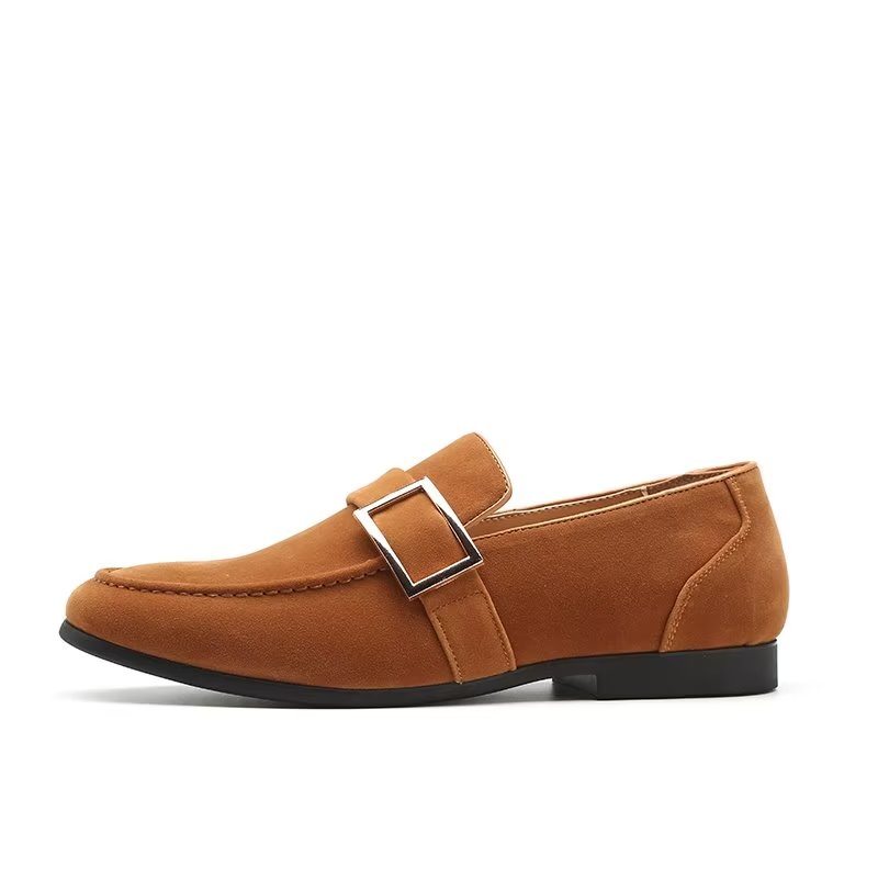 Pánské Mokasíny Modish Embossed Slip On - Hnědá