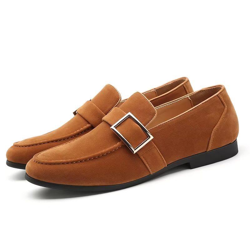 Pánské Mokasíny Modish Embossed Slip On - Hnědá