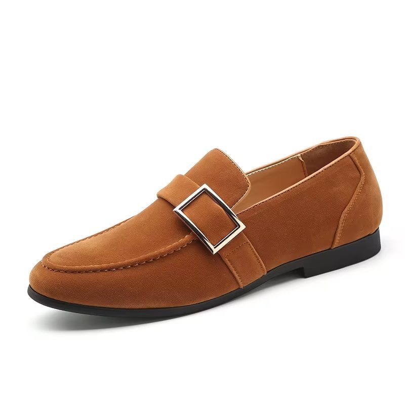 Pánské Mokasíny Modish Embossed Slip On - Hnědá