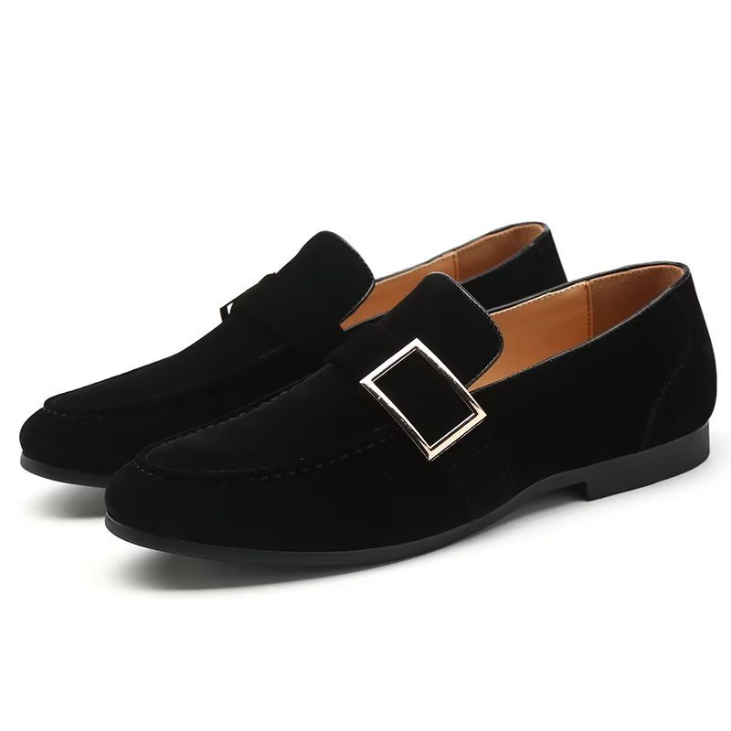 Pánské Mokasíny Modish Embossed Slip-on Loafers - Černá