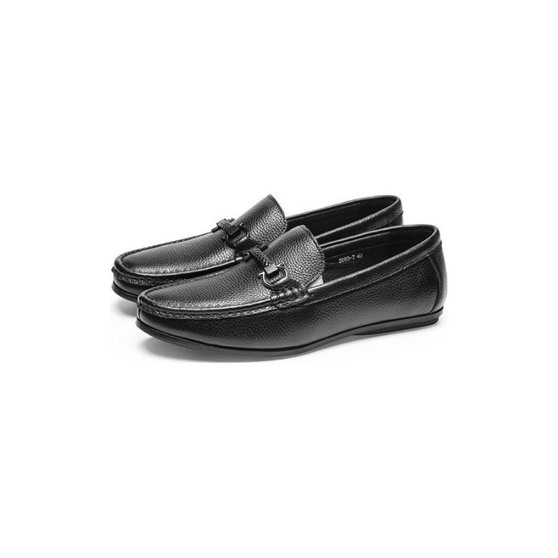 Pánské Mokasíny Weavingluxe Leather Slip On - Černá 1