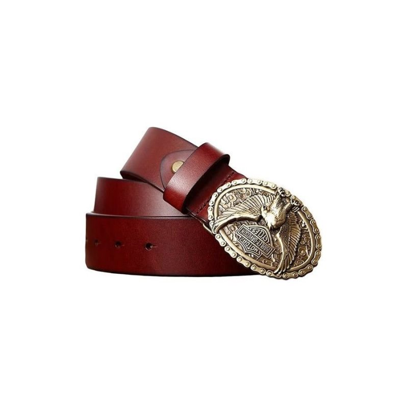 Pánské Opasky Eagle Embellished Belt - Red Eagle