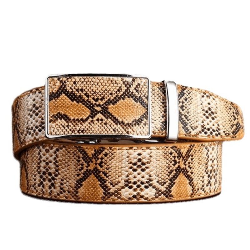 Pánské Opasky Klasický Serpent Skin Metal Spona Belt