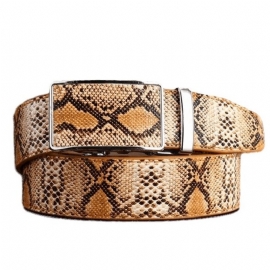 Pánské Opasky Klasický Serpent Skin Metal Spona Belt