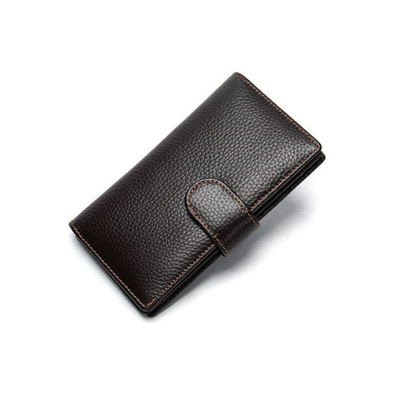 Pánské Peněženky Klasický Slim Leather Cardholder Wallet - Káva