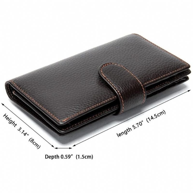 Pánské Peněženky Klasický Slim Leather Cardholder Wallet - Káva