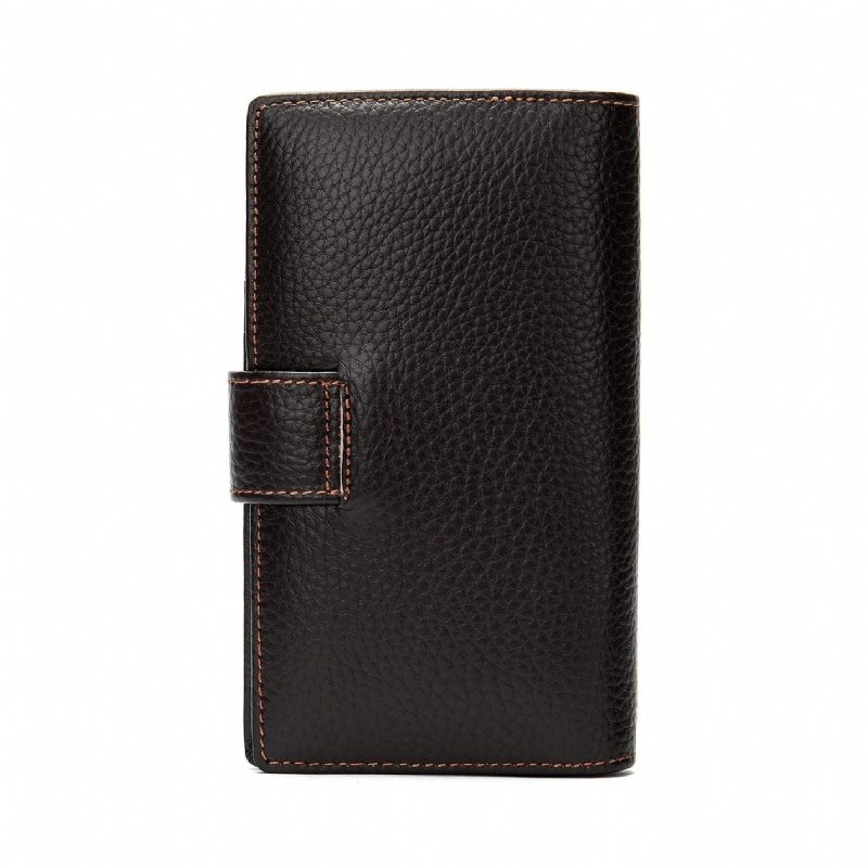 Pánské Peněženky Klasický Slim Leather Cardholder Wallet - Káva