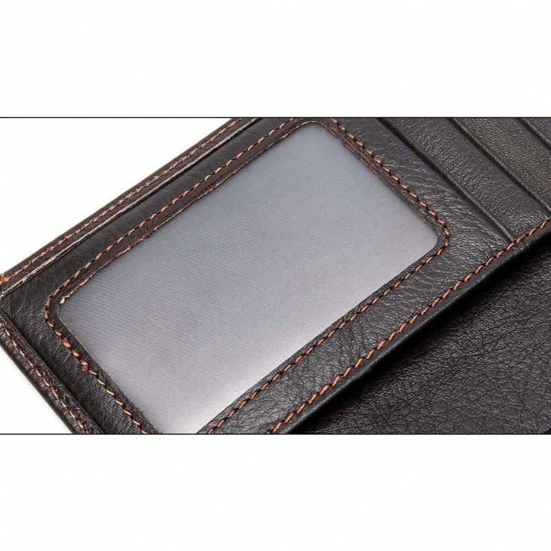 Pánské Peněženky Klasický Slim Leather Cardholder Wallet - Káva