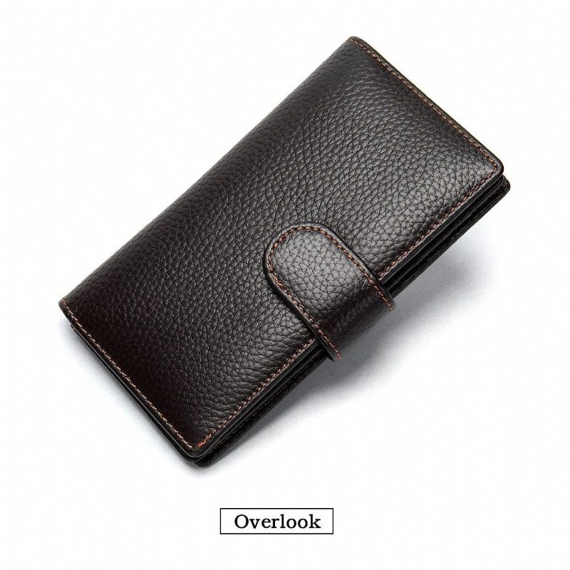 Pánské Peněženky Klasický Slim Leather Cardholder Wallet - Káva