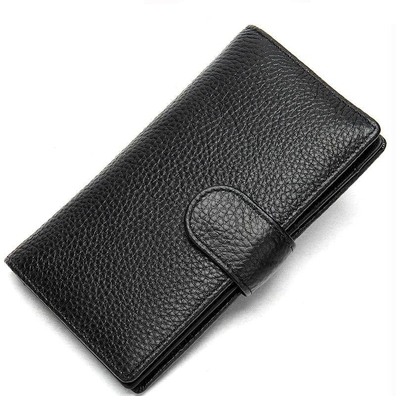 Pánské Peněženky Klasický Slim Leather Cardholder Wallet - Černá