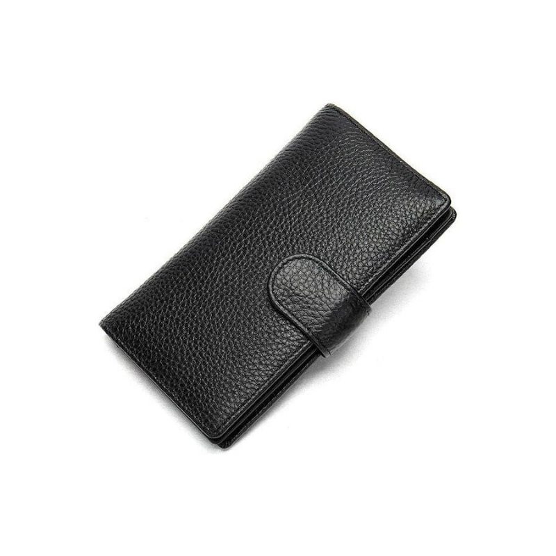 Pánské Peněženky Klasický Slim Leather Cardholder Wallet - Černá