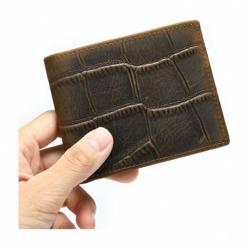 Pánské Peněženky Klasický Zipper Bifold Wallet - Káva Croc