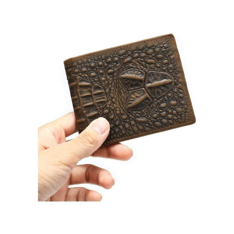 Pánské Peněženky Klasický Zipper Bifold Wallet - Káva Croc