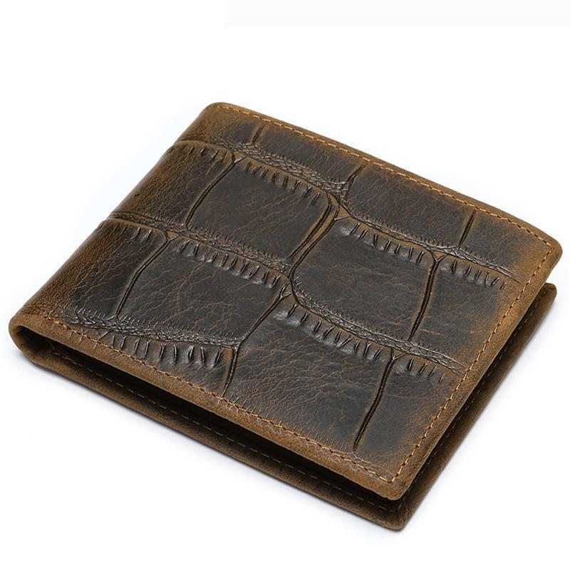 Pánské Peněženky Klasický Zipper Bifold Wallet - Káva Croc