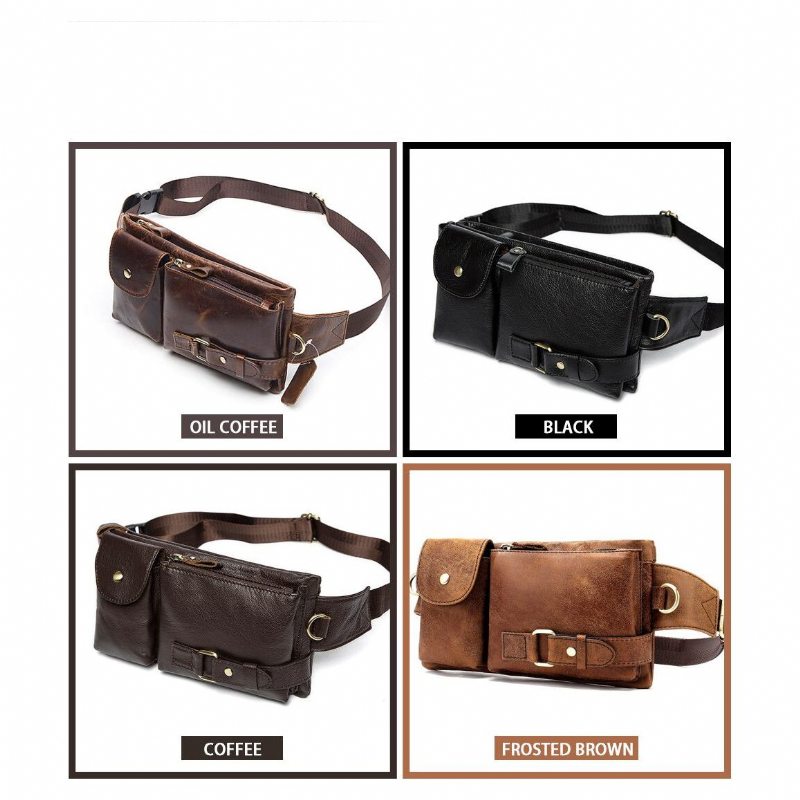 Pánské Peněženky Luxury Klasický Leather Travel Chest Pack - Červená