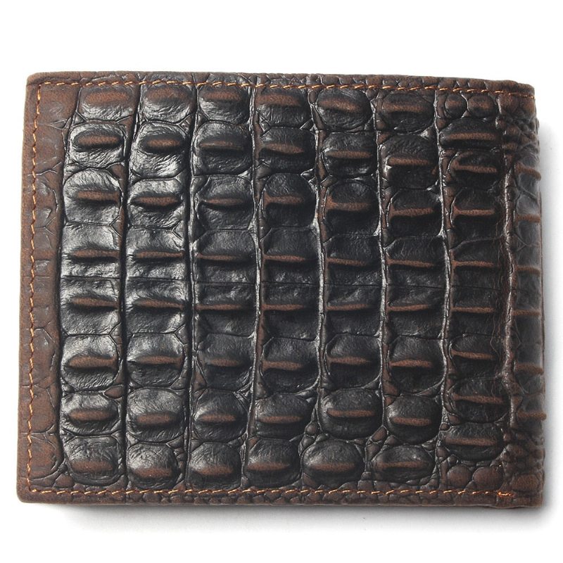 Pánské Peněženky Luxusní Peněženka Crocskin Card Holder - Káva