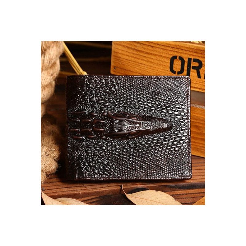 Pánské Peněženky Luxusní Peněženka Croctex Z Hovězí Kůže Clutch Wallet - Coffee Cross