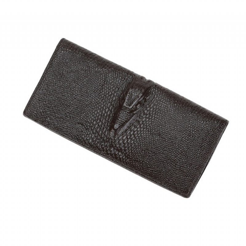 Pánské Peněženky Luxusní Peněženka Z Krokodýlí Kůže Vintage Card Holder - Black Short