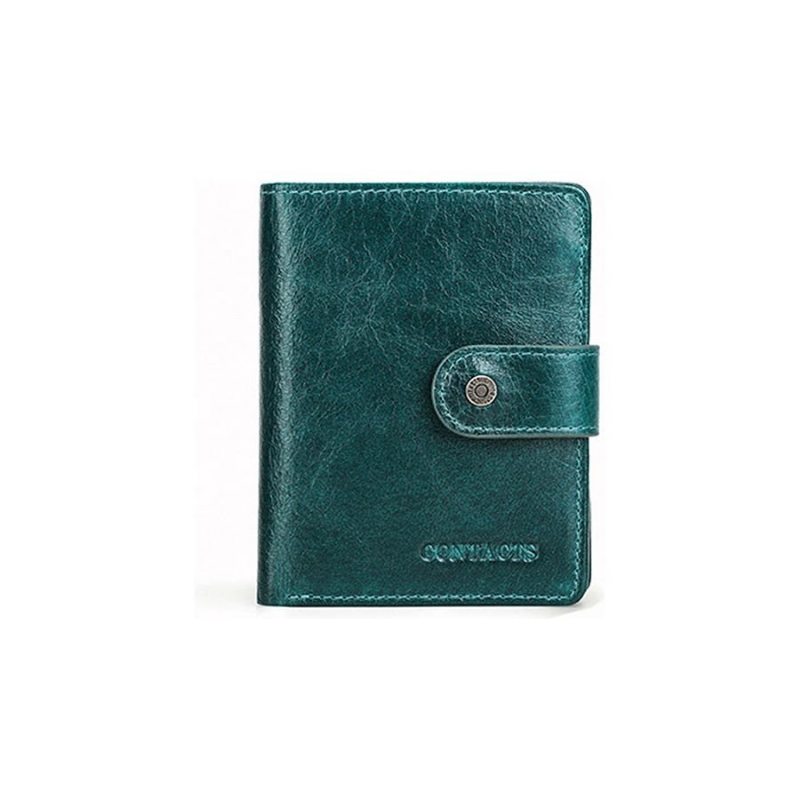 Pánské Peněženky Rfid Short Zipper Clutch Wallet - Tmavě Modrá