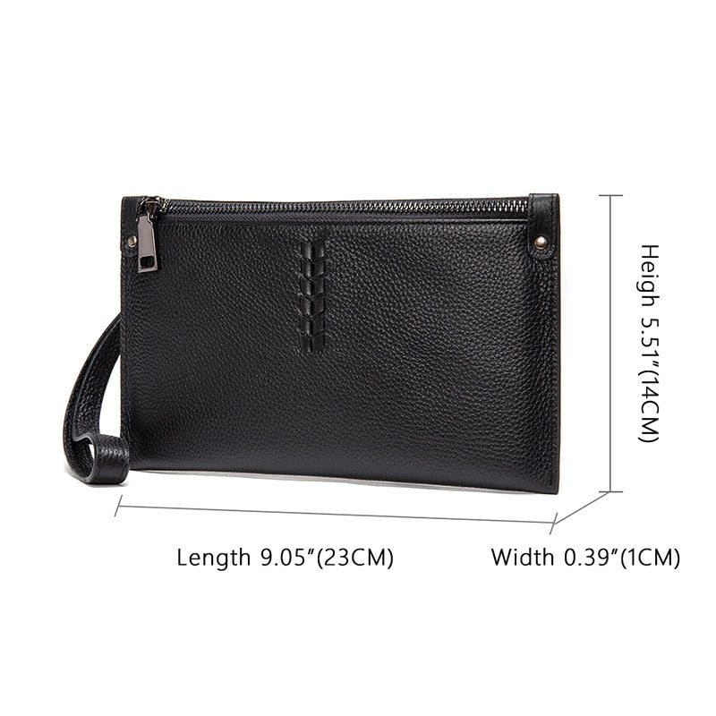 Pánské Peněženky Ruched Klasický Clutch Wallet - Černá