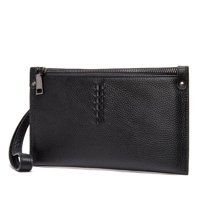 Pánské Peněženky Ruched Klasický Clutch Wallet - Černá