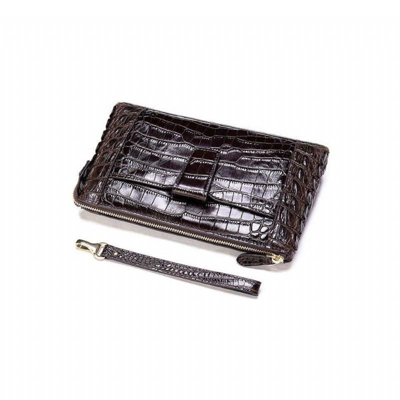 Pánské Peněženky Vintage Leather Clutch Wallet - Káva