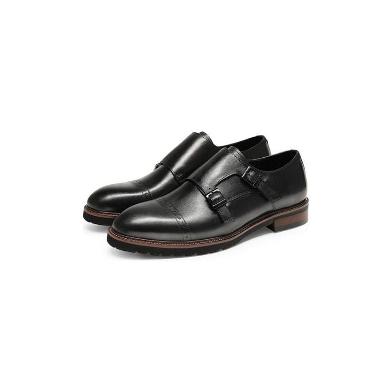 Pánské Společenské Boty Buckluxe Klasický Brogue Strap Casual