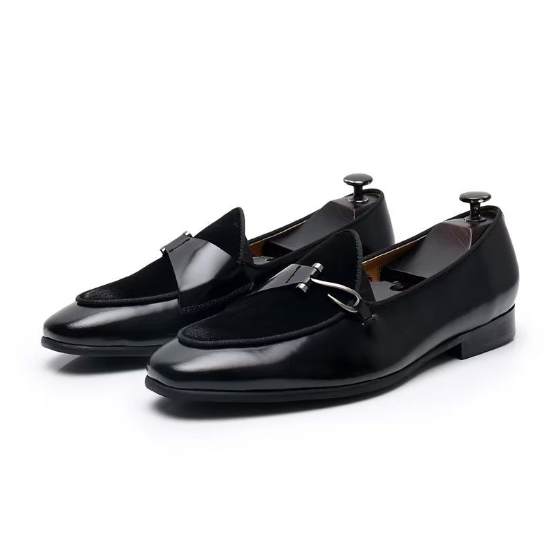 Pánské Společenské Boty Classic Brogue Slip-ons - Černá