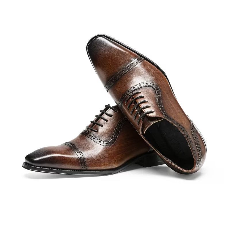 Pánské Společenské Boty Classy Brogues - Káva