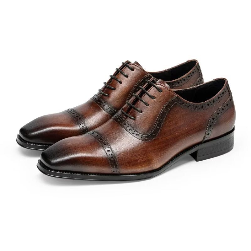 Pánské Společenské Boty Classy Brogues - Káva