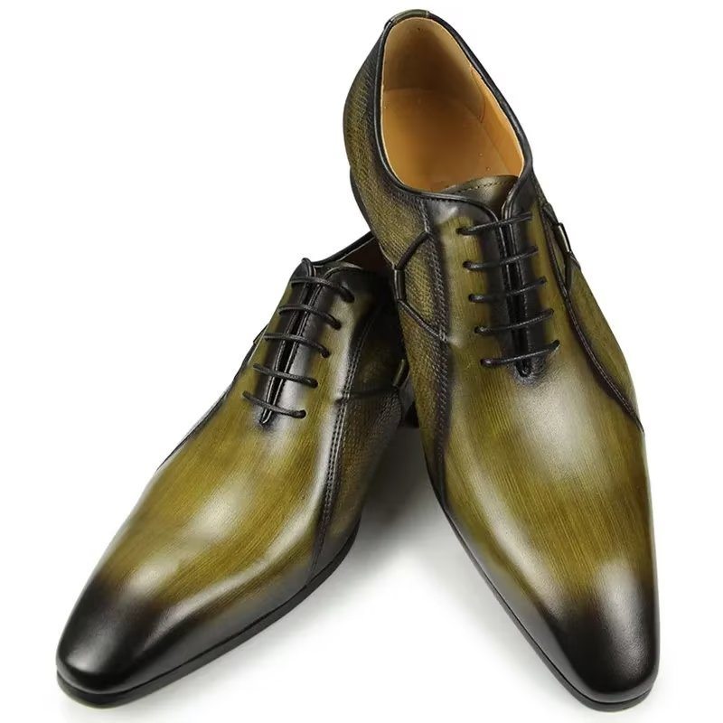 Pánské Společenské Boty Deluxe Leather Chicopulentní Svatební Brogues - Zelená