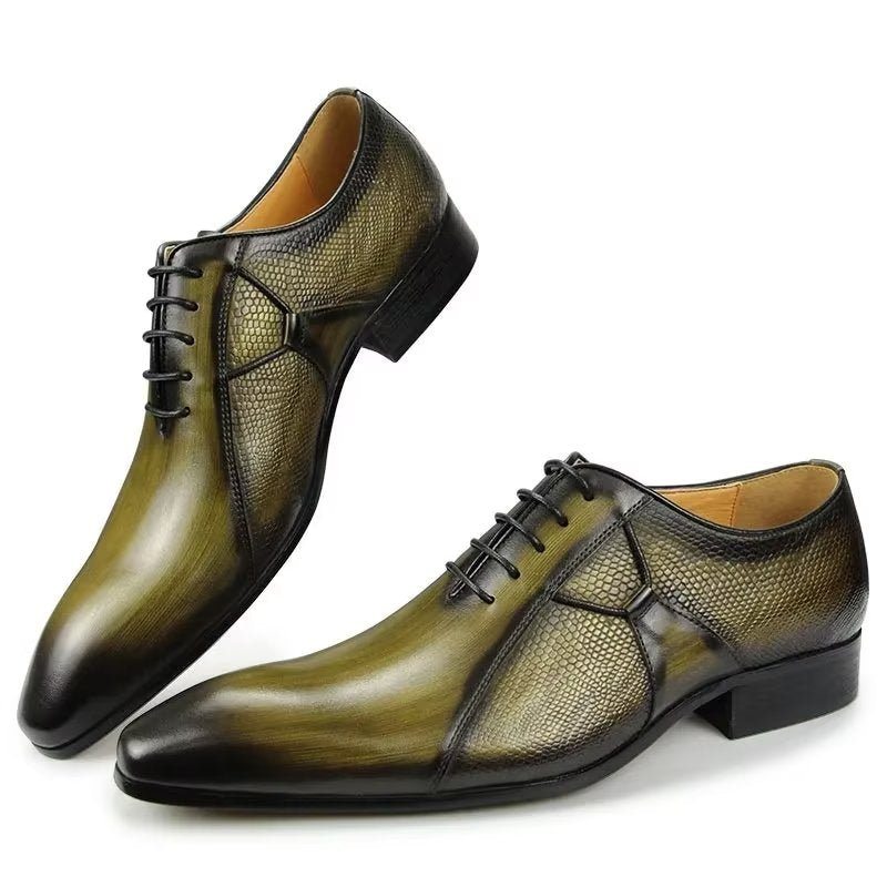 Pánské Společenské Boty Deluxe Leather Chicopulentní Svatební Brogues - Zelená